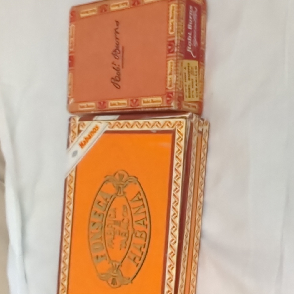 Two Empty Cigar boxes